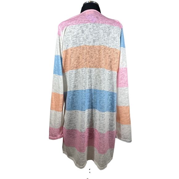 BiBi Women's Lightweight Longline Open Cardigan Sweater Pastels Size M Office - Picture 6 of 12